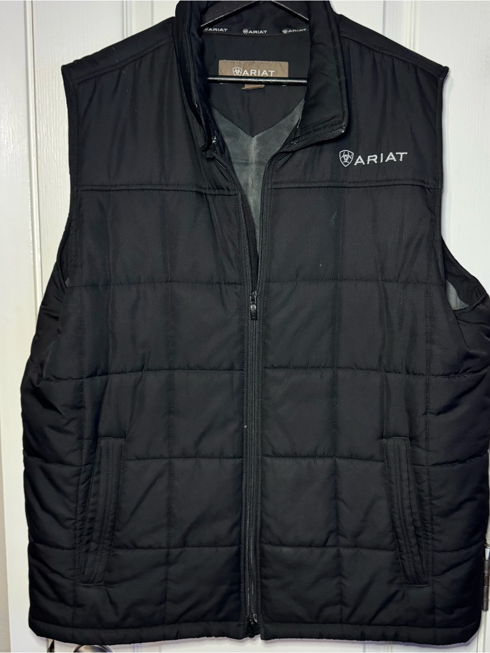 Ariat Black Crius Insulated Vest with Embroidered Logo